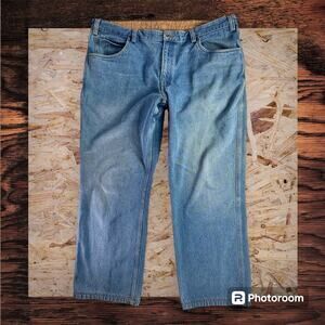 Duluth Trading Co Men's 46x32 Stonewash Ballroom Relaxed Fit 100% Cotton Jeans